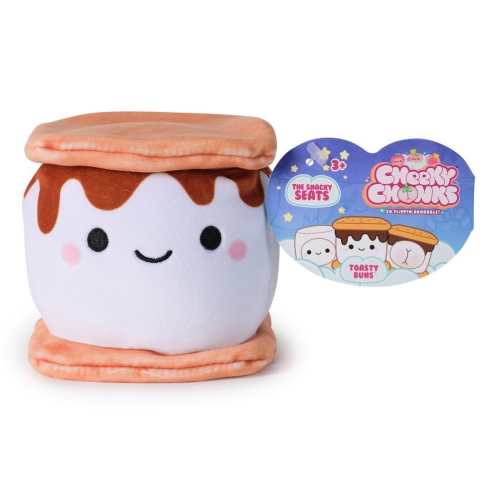 Cheeky Chonks 4.5" Toasty Buns
Reversible Plush